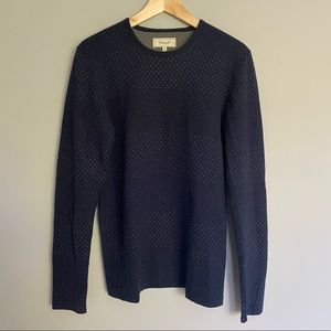 FRANK & OAK jacquard dot merino sweater